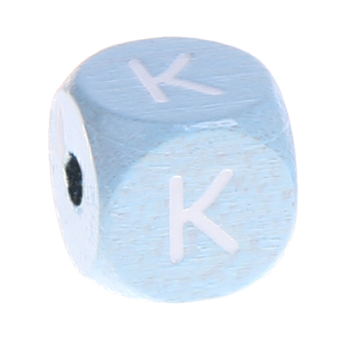 Letter beads baby blue 10x10mm K 554 in stock 