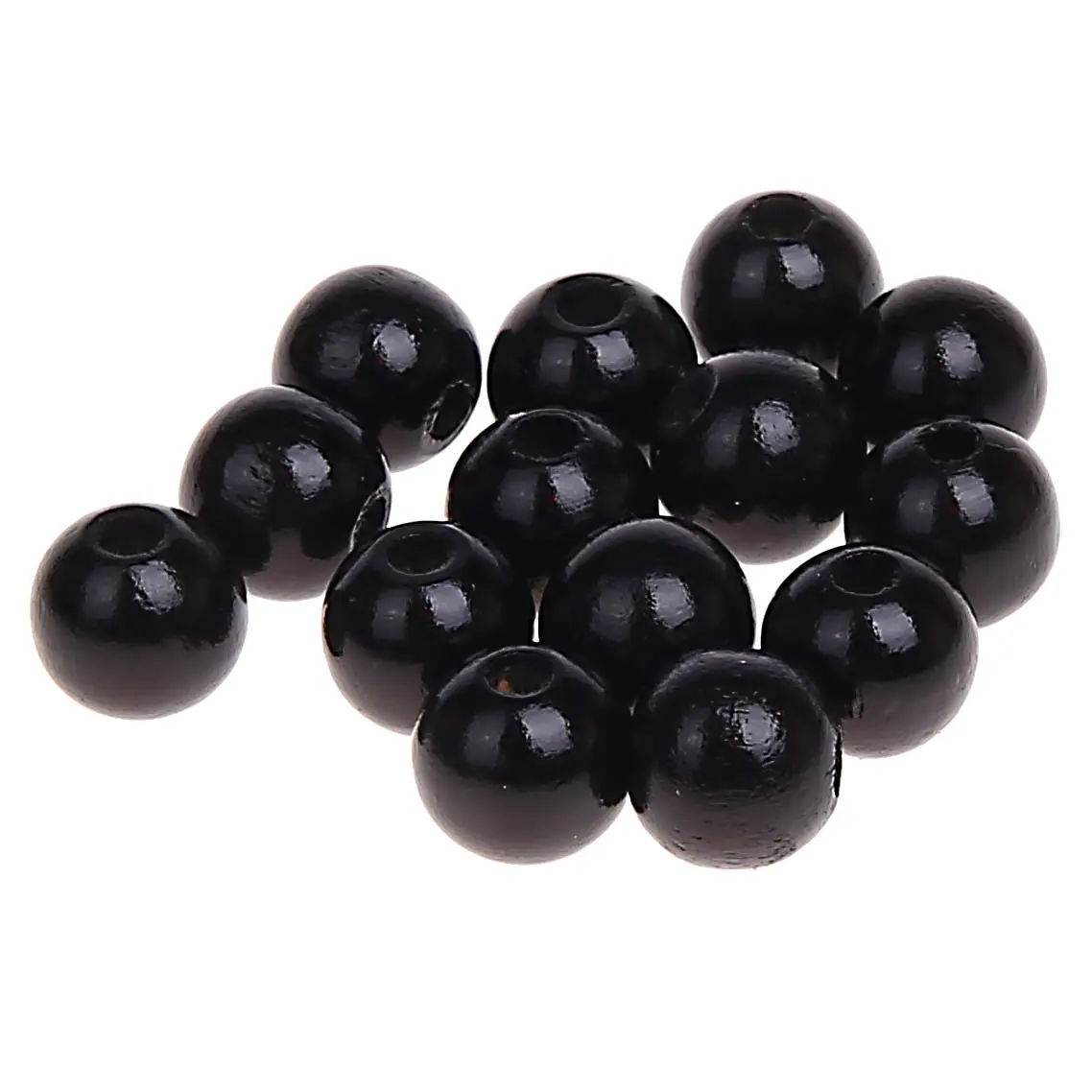Wooden beads 10mm - 50 pieces black 112 in stock 