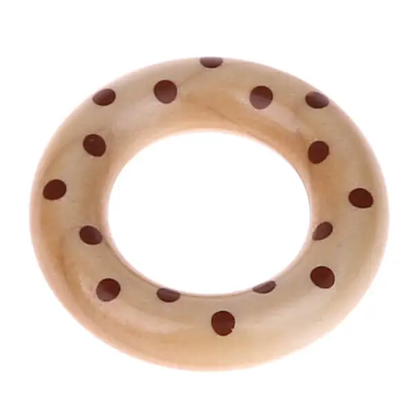 Holzring / Greifling mini Punkte natur 1081 auf Lager