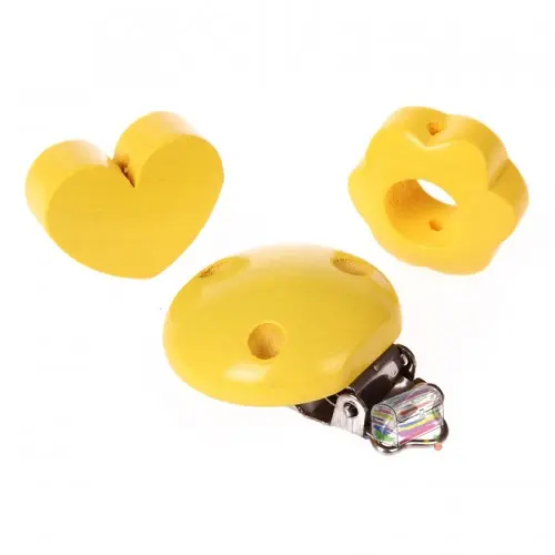 Schnullerketten Bastelset Mini gelb 11 auf Lager