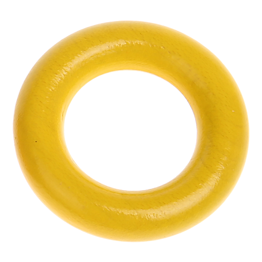 Wooden ring / grasping toy mini - 3,6cm yellow 1317 in stock 
