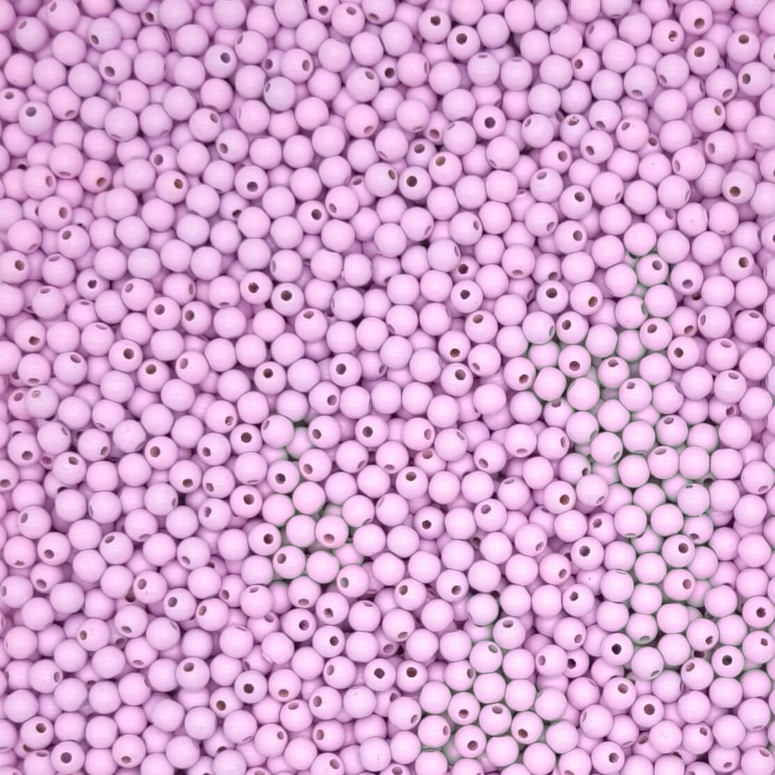 Wooden beads 6mm - 50 pieces pink 128 in stock 