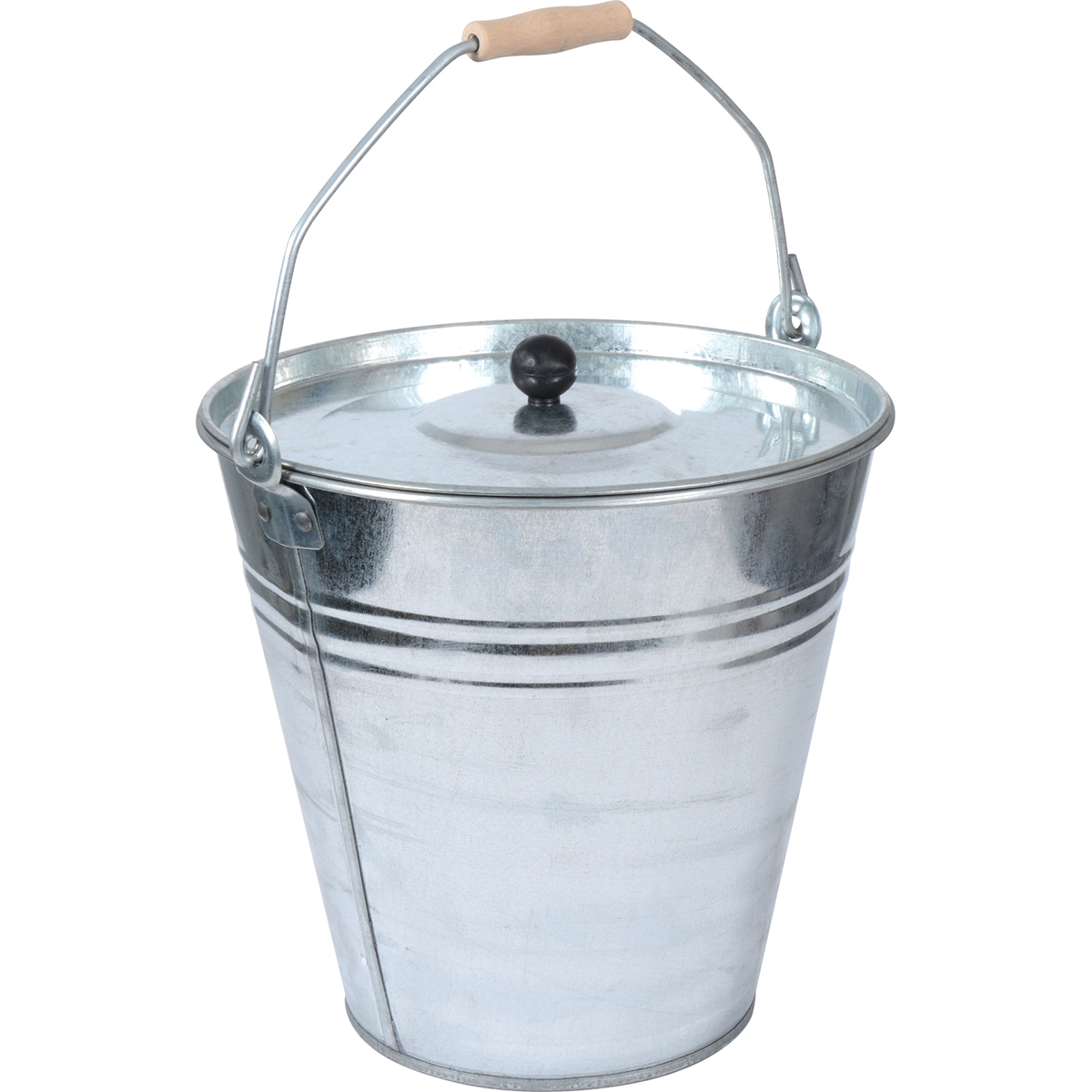 Eimer, Metall, Ganzmetall, Gebrauchseimer, Deckel-Eimer