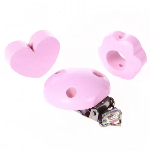 Schnullerketten Bastelset Mini rosa 14 auf Lager