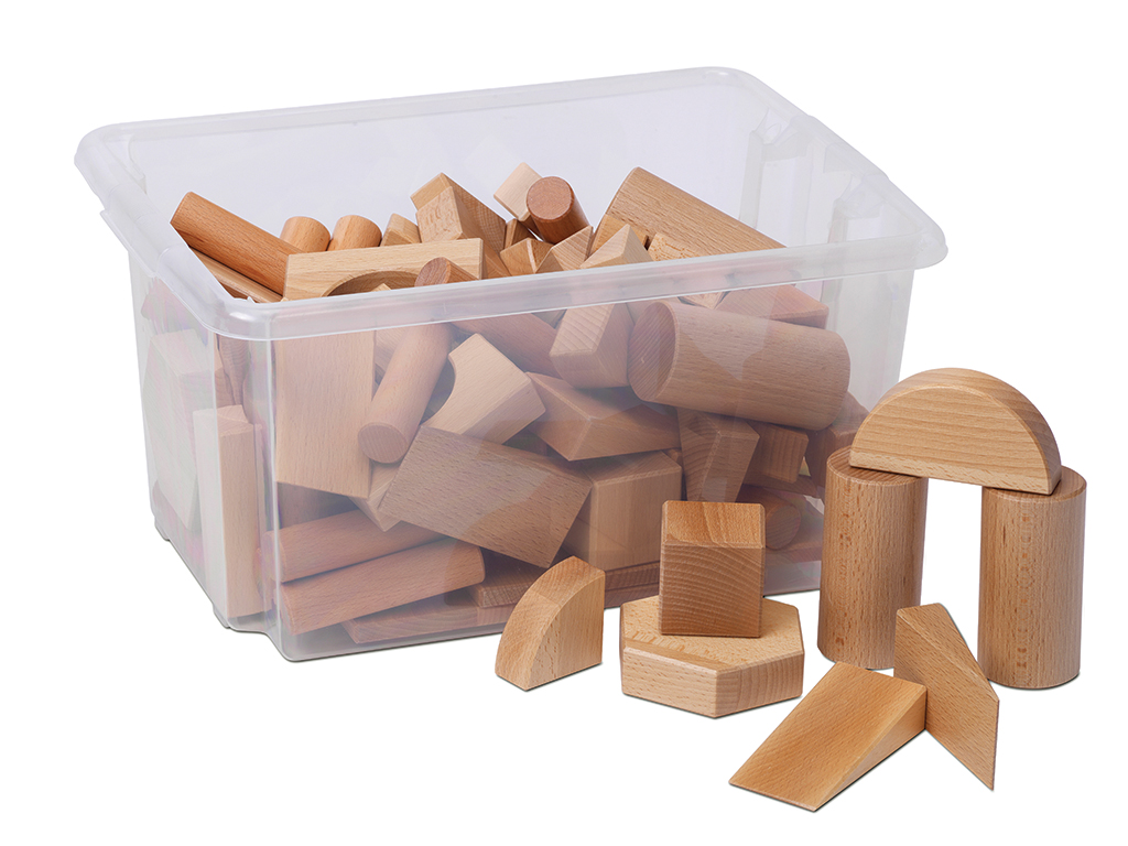 Holzbausteine, Holzspielzeug, Konstruktionssteine, Bausteine-Set, Naturholz, Holzbausteine, Holzspielzeug, Konstruktionsstein, Naturholz, Bausteine-Kiste
