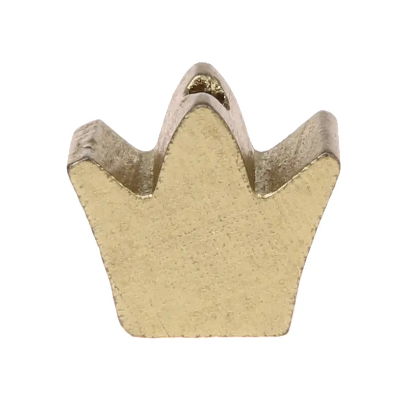 Milled crown motif bead gold 420 in stock 