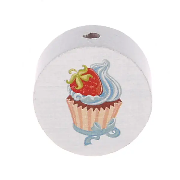 Motivperle Scheibe Cupcake babyblau 776 auf Lager