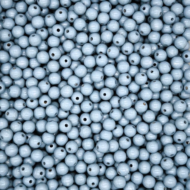 Pastel colored wooden beads 10mm - 50 pieces dove blue 245 in stock 