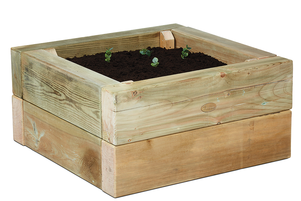 Holz-Planterbox, Blumenkasten aus Holz, Holzbehälter, Kasten mit Erde, Pflanzgefäß, Hochbeet, Holzbeet, Pflanzkasten, Pflanzgefäß, Erde