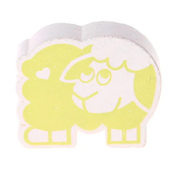 Sheep motif bead lemon 321 in stock 
