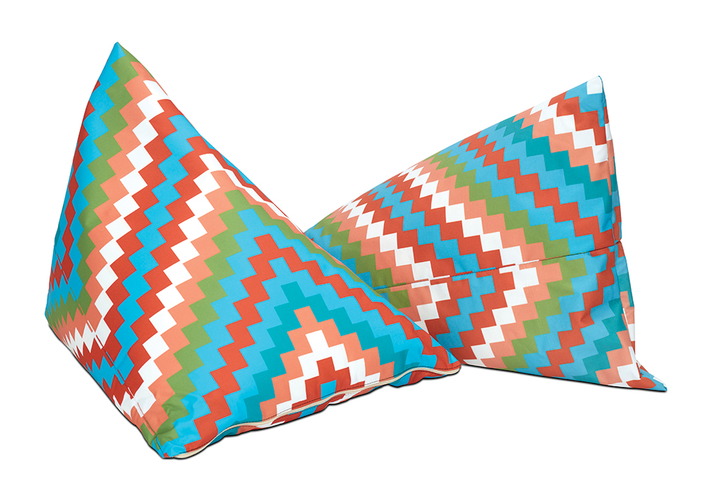 Kissen, Bezug, Zigzag-Muster, Mehrfarbig, Kissenbezug Dekoration, Kissen, Kissenbezug, Zierkissen, Zickzackmuster, Mehrfarbig