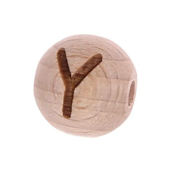 Letter beads 12mm with laser engraving - drilled horizontally Y 115 in stock 