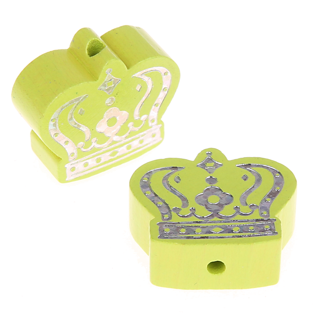 Motif bead royal crown silver glitter lemon 582 in stock 