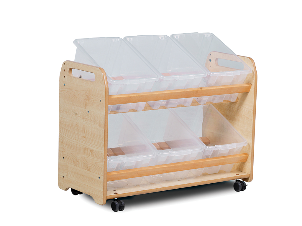 Kunststoff-Behälter, Aufbewahrungswagen, Holzrahmen, Schubladenboxen, Rollwagen, Kinderkisten, Aufbewahrungskartons, Rollregal, Holzkonstruktion, Transparente Behälter