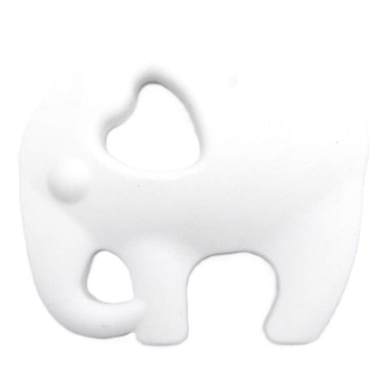 Teething ring elephant white 23 in stock 