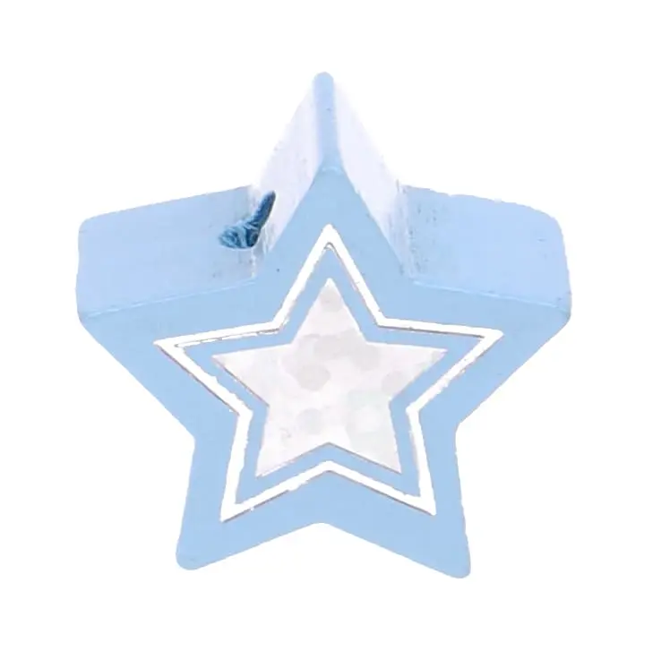 Motivperle Glitzerstern babyblau 119 auf Lager