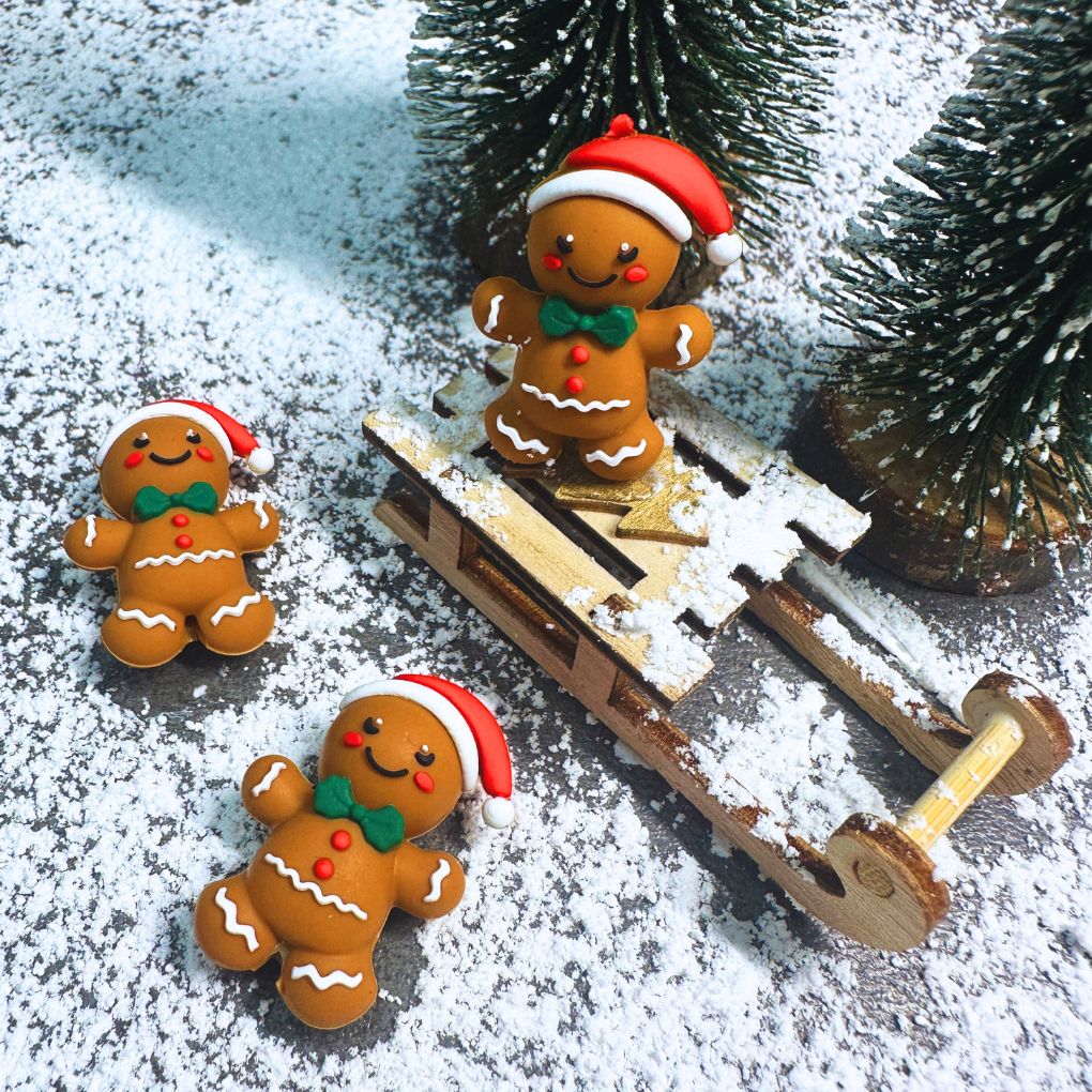 Lebkuchenmann Silikon-Motivperle Lebkuchenmann Silikon-Motivperle