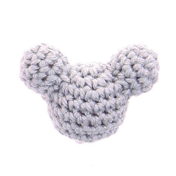 Crochet mouse light gray 75 in stock 