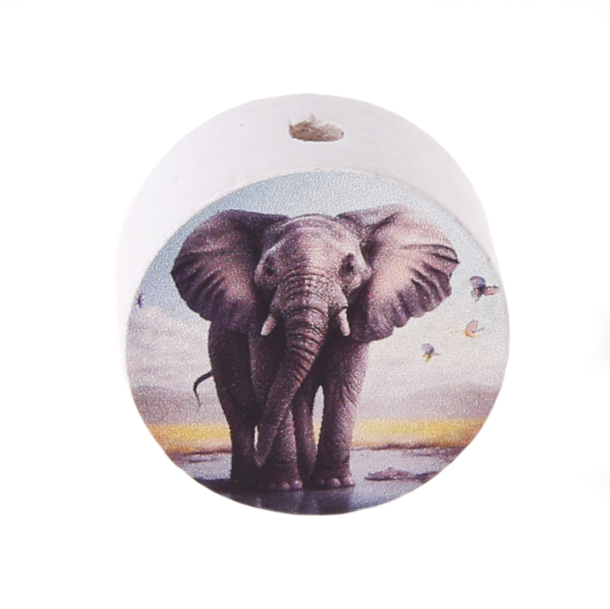 Elephant photo motif bead