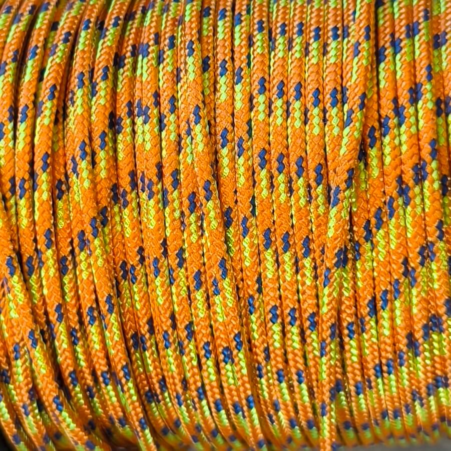Paracord-Kordel Ø 2mm • 1 Meter orange-blau-gelb 236 auf Lager