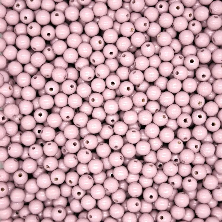 Pastel colored wooden beads 10mm - 50 pieces pastel violet 49 in stock 