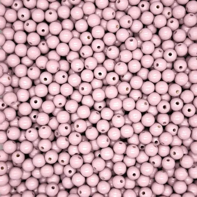 Pastellfarben Holzperlen 10mm • 50 Stück pastellviolett 76 auf Lager