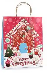 Große Geschenktüte Weihnachten pink 6 auf Lager
