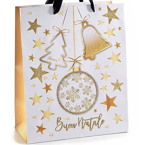 Weihnachtstüte Glitzer - mittelgroß Baumschmuck 12 auf Lager