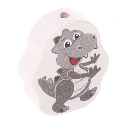 Dino motif bead light gray 13 in stock 