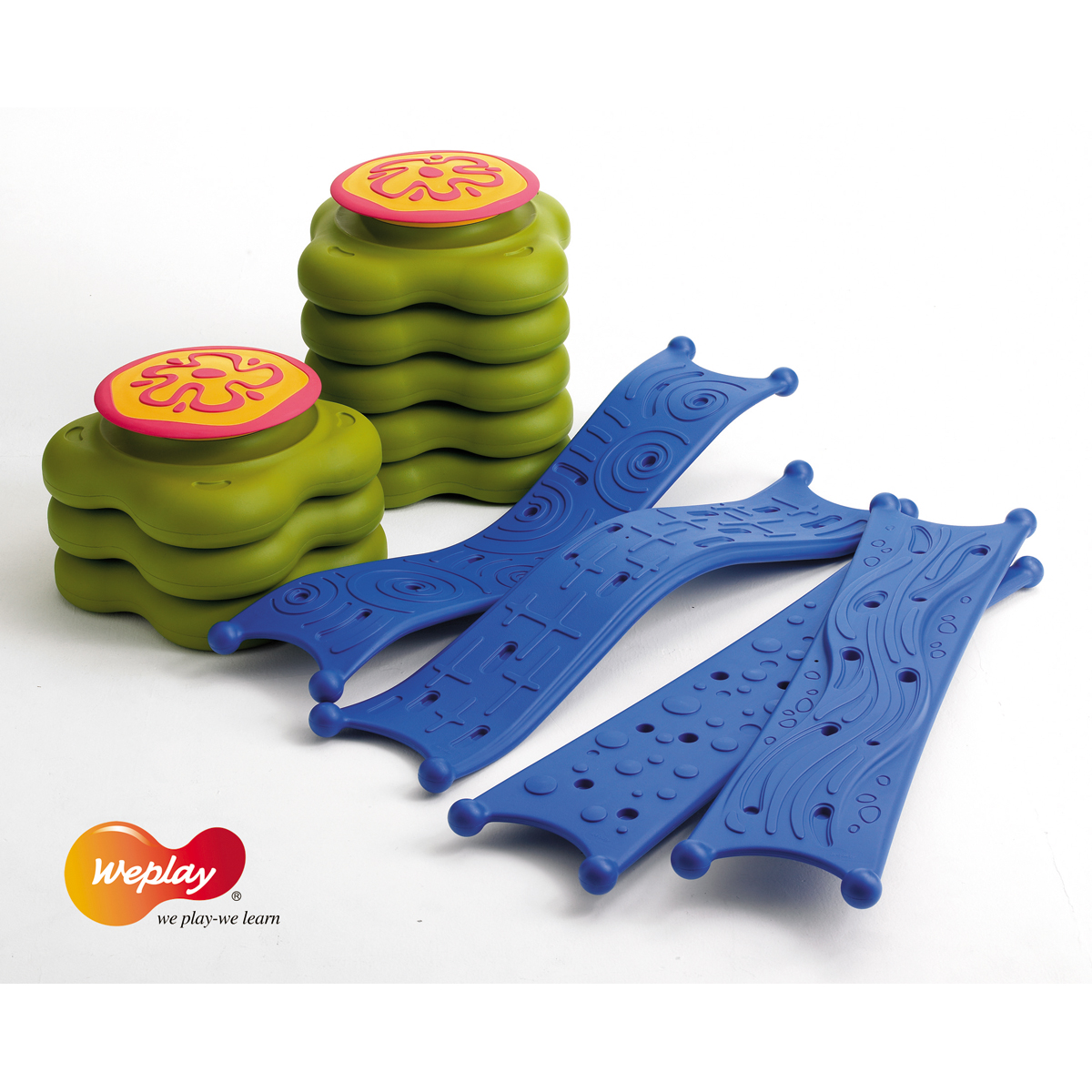 Schaumstoffmatten, stapelbare Ringe, blaue Rampen, Spielmatten, Bildungsspielzeug