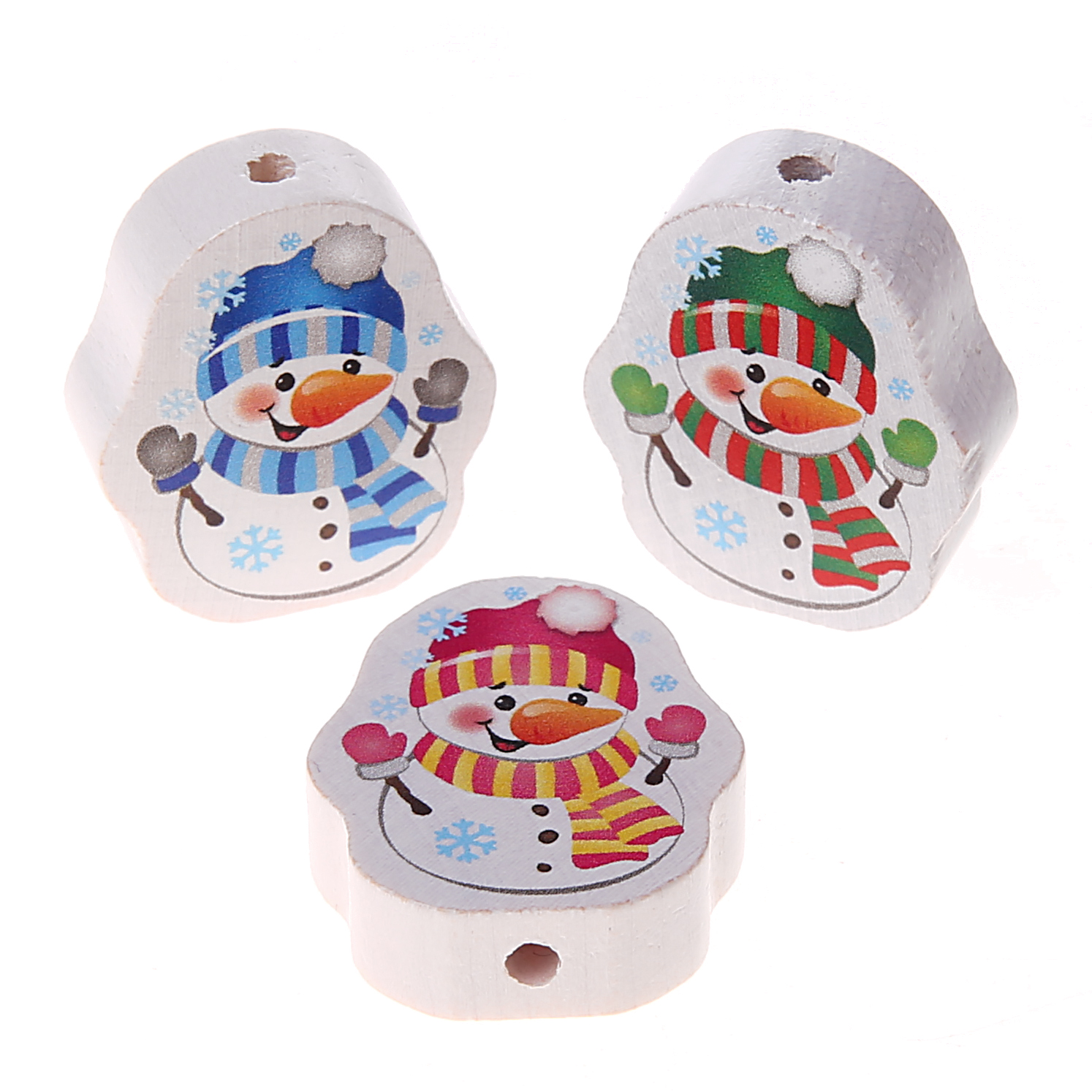 Snowman motif bead