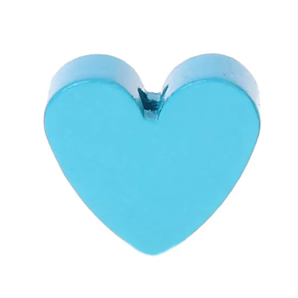 Heart motif bead (mini) light turquoise 24 in stock 