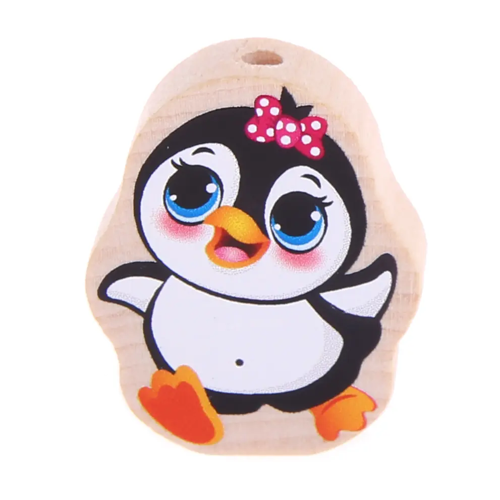 Motivperle Pinguin natur Pinguin Schleife 44 auf Lager
