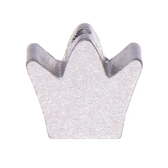 Milled crown motif bead silver 349 in stock 
