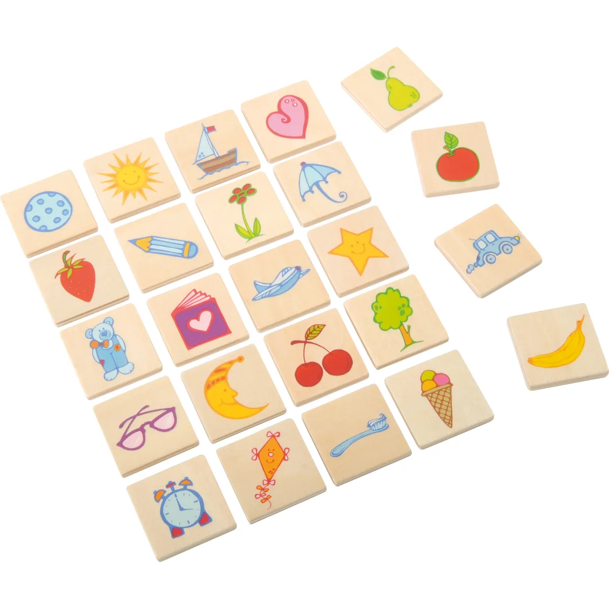 holz, kacheln, kinderspiel, bilder, symbole, Kinderspiel, Bildkarten, Holzklötze, Motivkarten, Sortierkarten