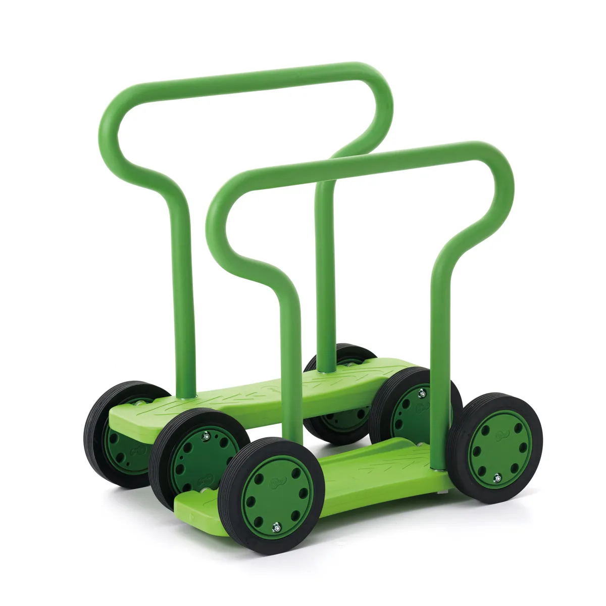 Kinderwagen, Kleine Wagen, Grün, Rollen, Griffstangen, Kinderwagen, Wagen, Spielzeugwagen, grün, Räder aus Plastik
