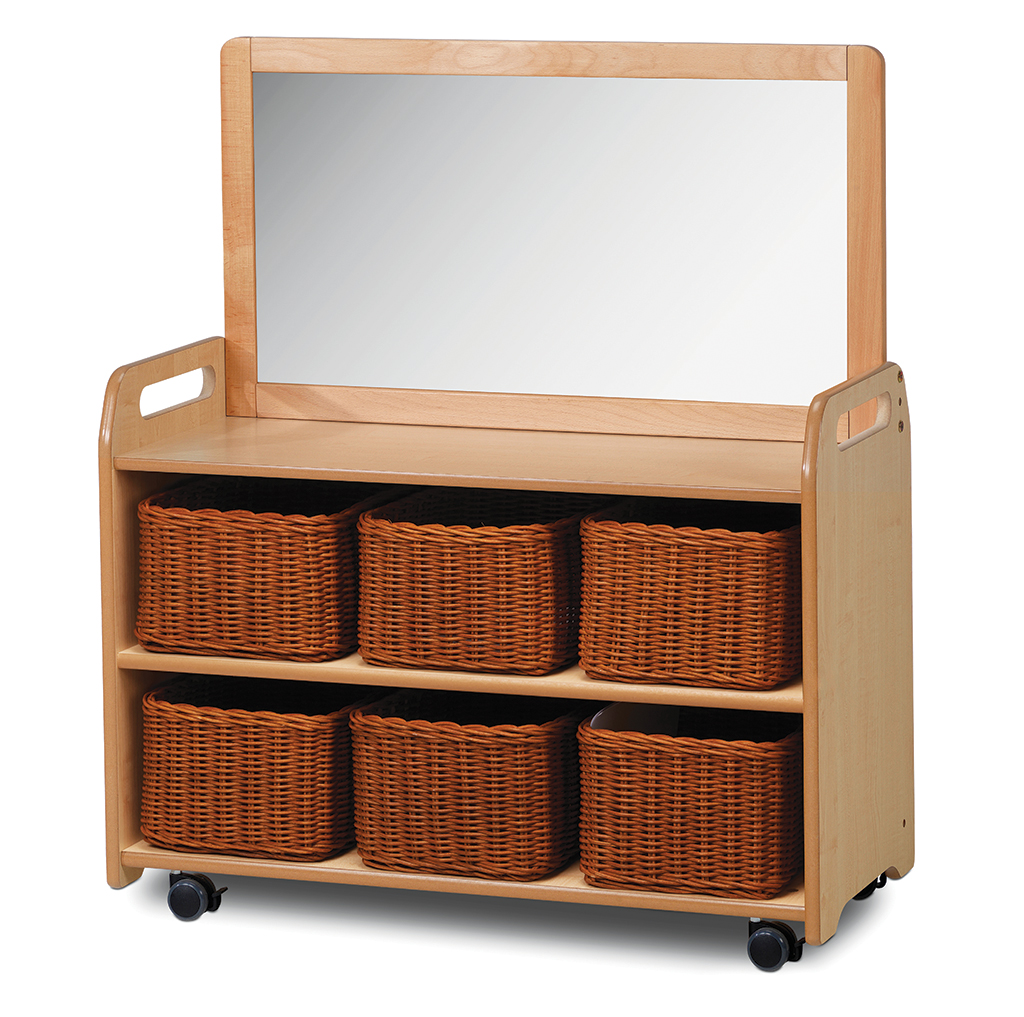 Kinderkommode, Wäscheregale, Aufbewahrungskorb, Korbset, Schubladenregal, Kinderkommode, Mit Spiegel, Holz, Wäscheständer, Aufbewahrungskorb