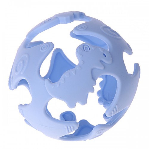 Silikonball Dinosaurier babyblau 6 auf Lager