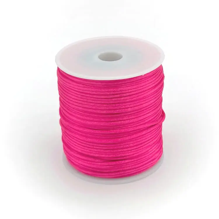 Satinband Ø 1mm • 1 Meter pink 61 auf Lager