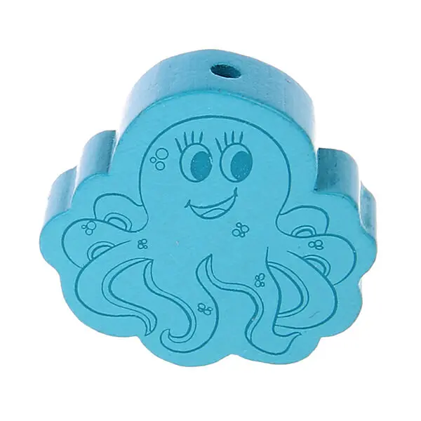 Octopus motif bead light turquoise 38 in stock 