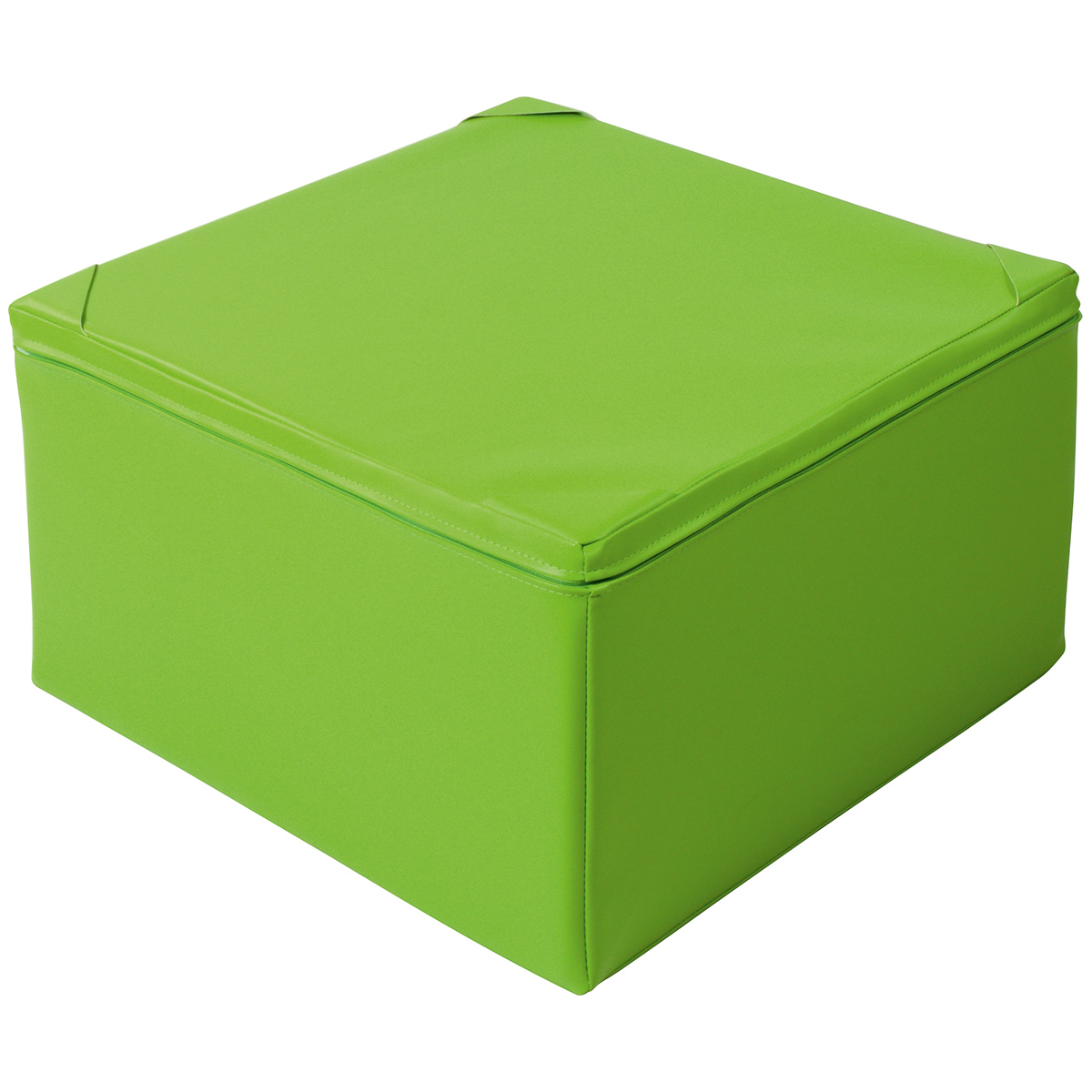 Sitzwürfel, Hocker, Grün, Kunstleder, Quadratisch