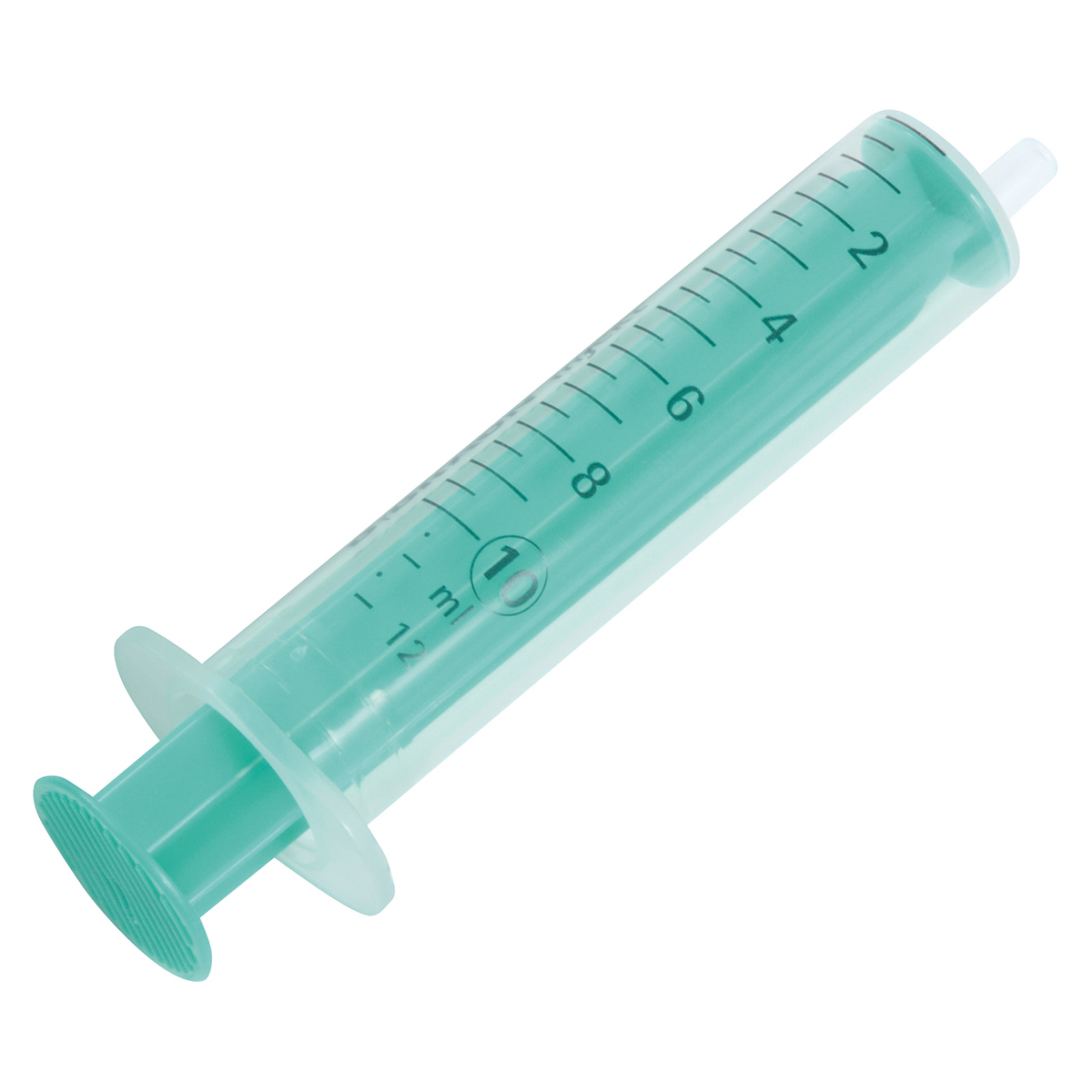 Spritze, Medizinische Spritze, 1-10 ml, Transparente Plastik, Dekor-/Therapiespritze, Spritze, Medizinisch, kühl, transparent, Grün