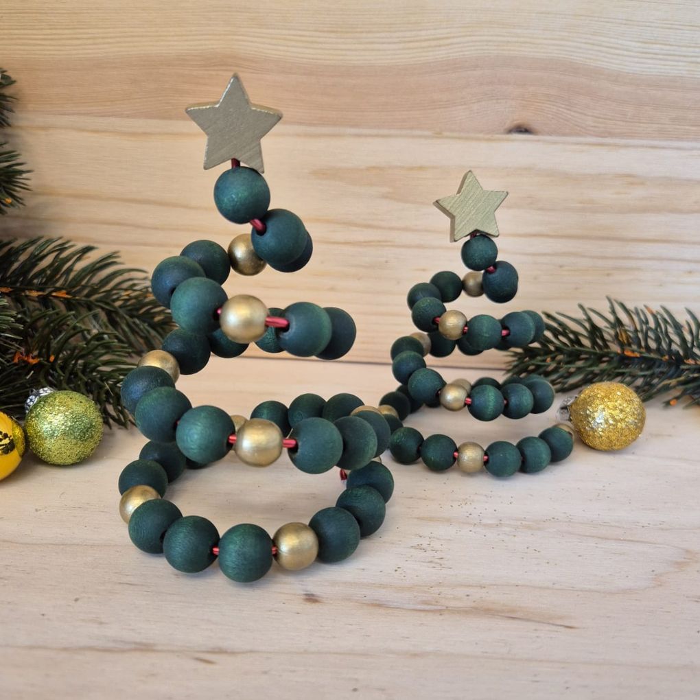 Holzperlen Weihnachtsbäume Twist • Bastelset Holzperlen Weihnachtsbäume Twist • Bastelset
