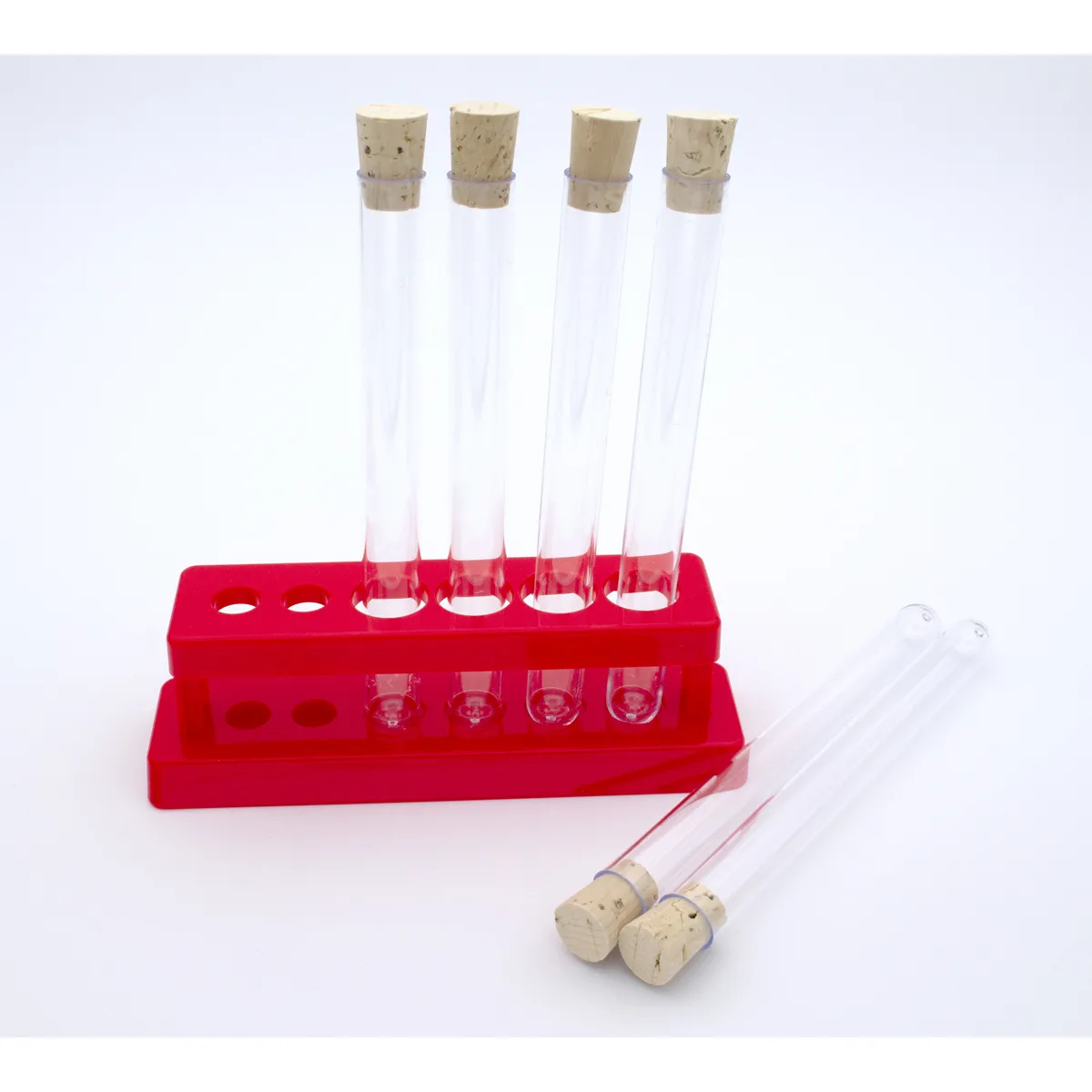 Reagenzglas, Vial, Testtube, Glasröhre, Korken, Reagenzgläser, Laborröhrchen, Korken, Glasröhre, Rotes Rack