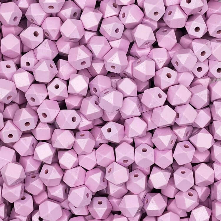 Hexagonperlen 12 mm rosa 2561 auf Lager
