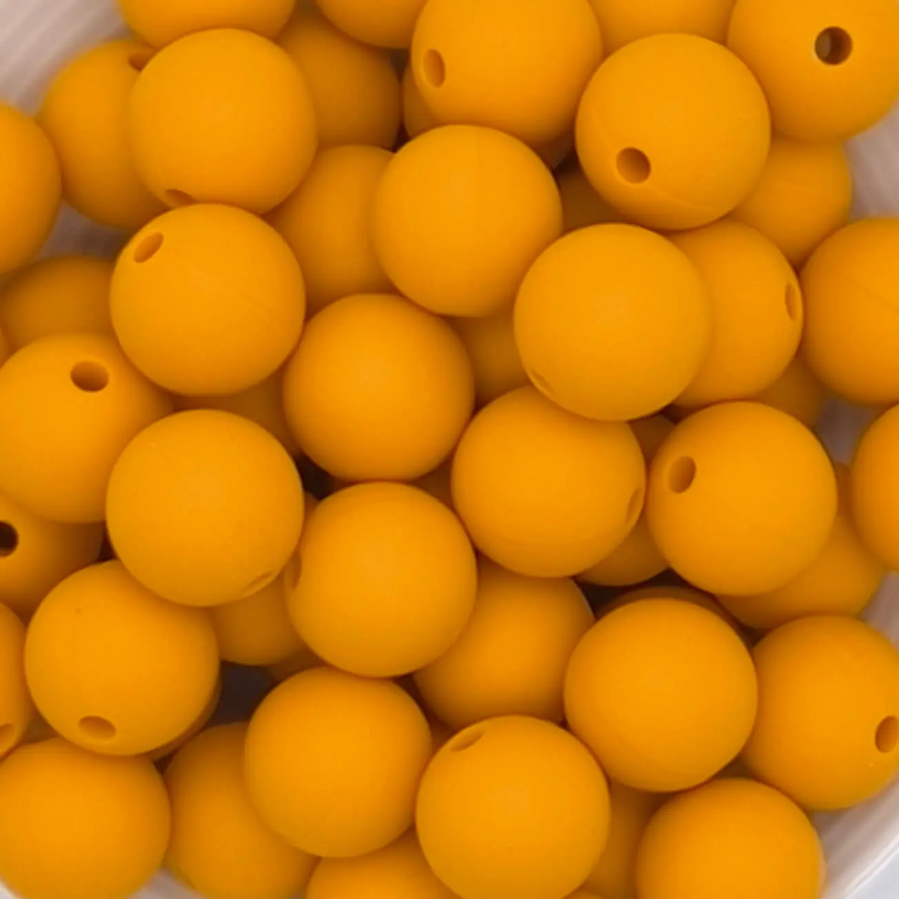 Silikonperle 12mm mango 61 auf Lager