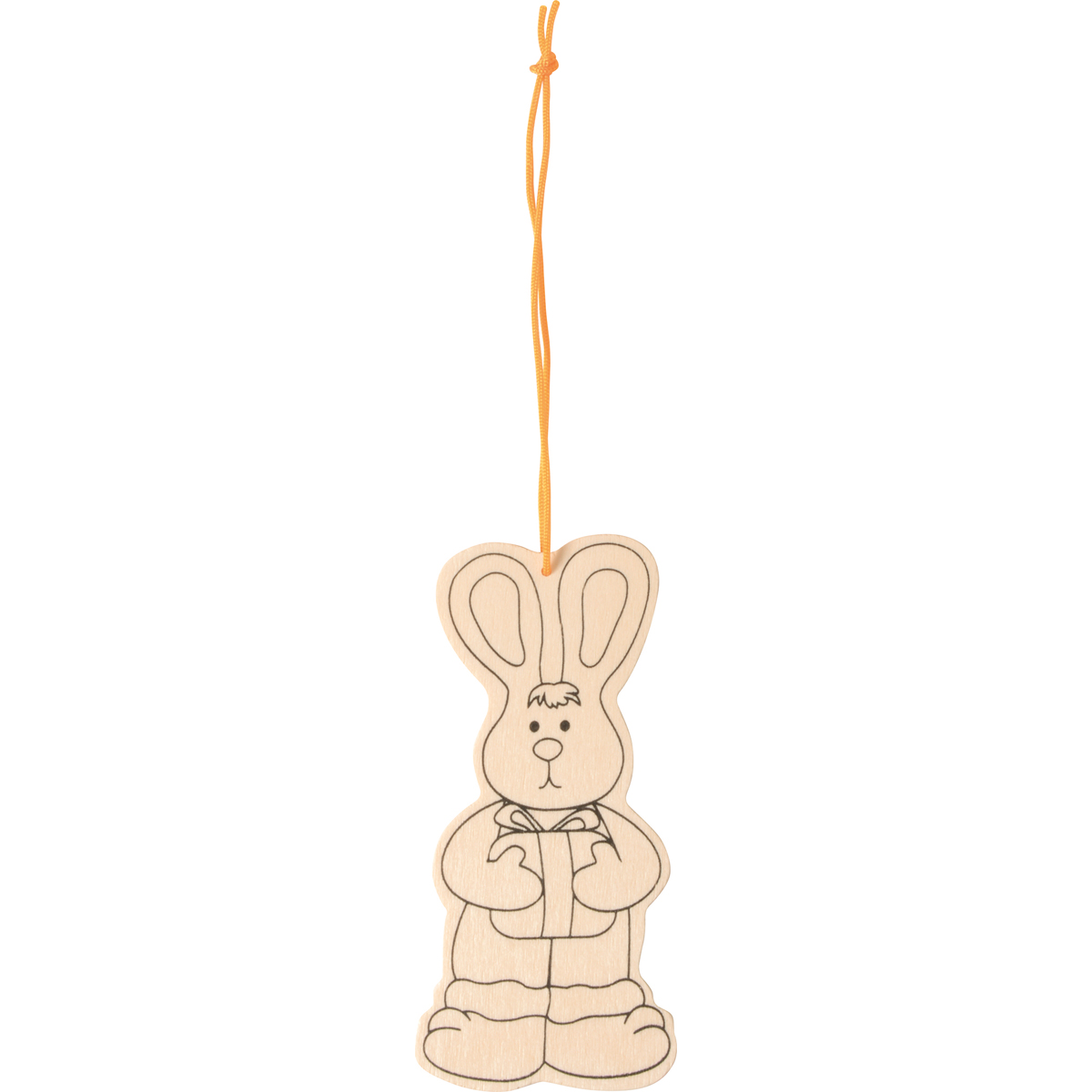 Osterhase, Holzanhänger, Hängedeko, Naturholz, Weihnachtsdeko