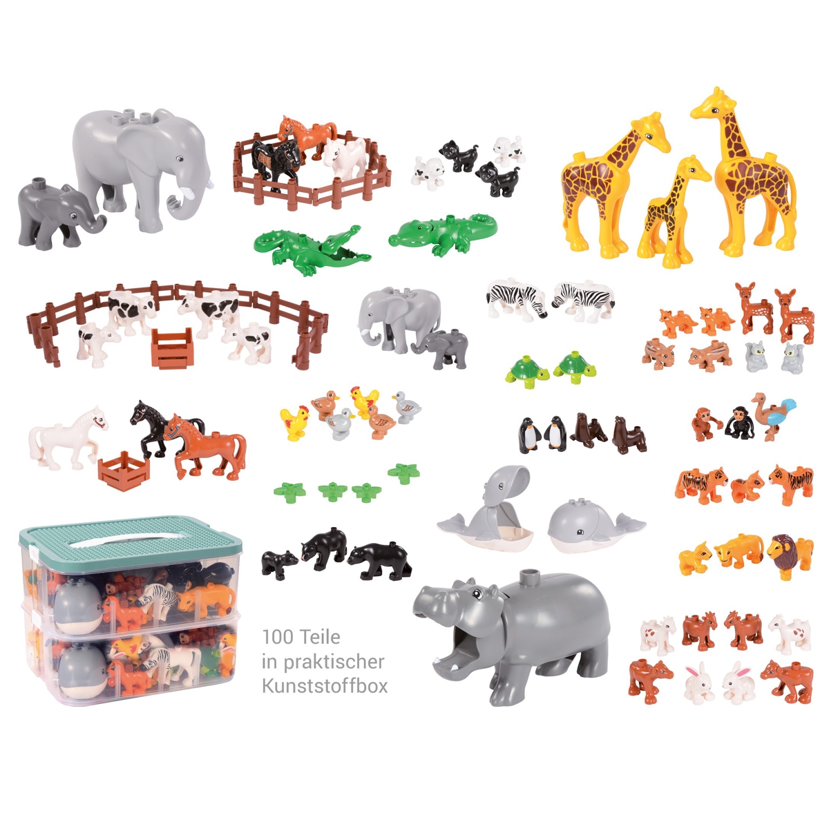 Tierwesen, Set, Kunststoff, Tierfiguren, Fahrzeuge