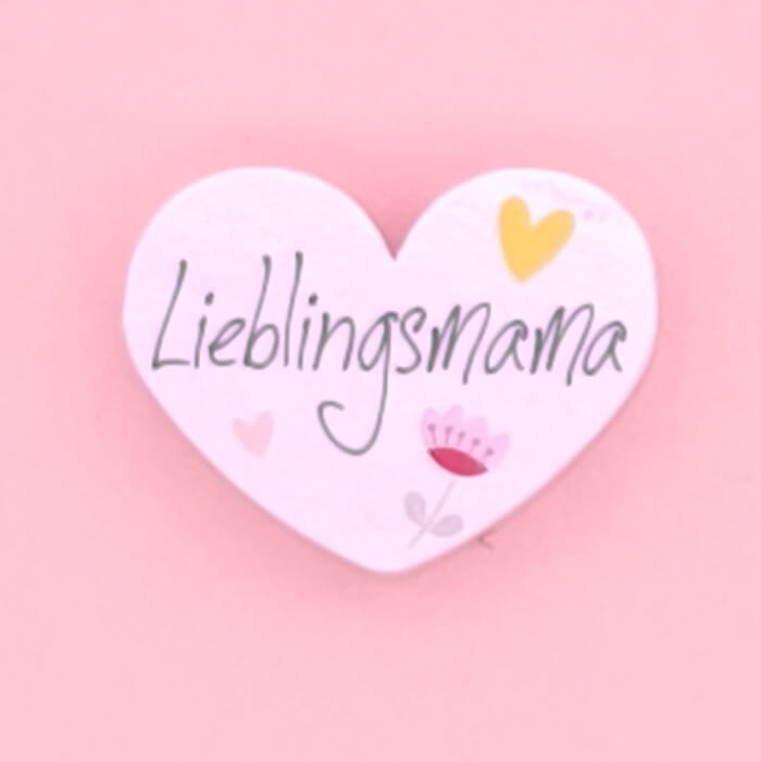 Motivperle Herz Lieblingsmama rosa 70 auf Lager