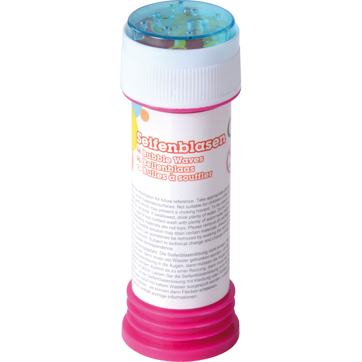 Seifenblasen, Blasenstab, Seifenblasenlösung, Röhrenkopf pink, Spielzeug